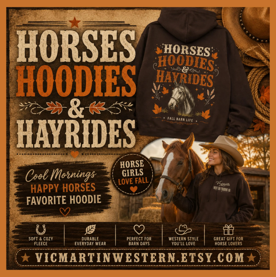 Horses Hoodies and Hayrides hoodie scroll stopper