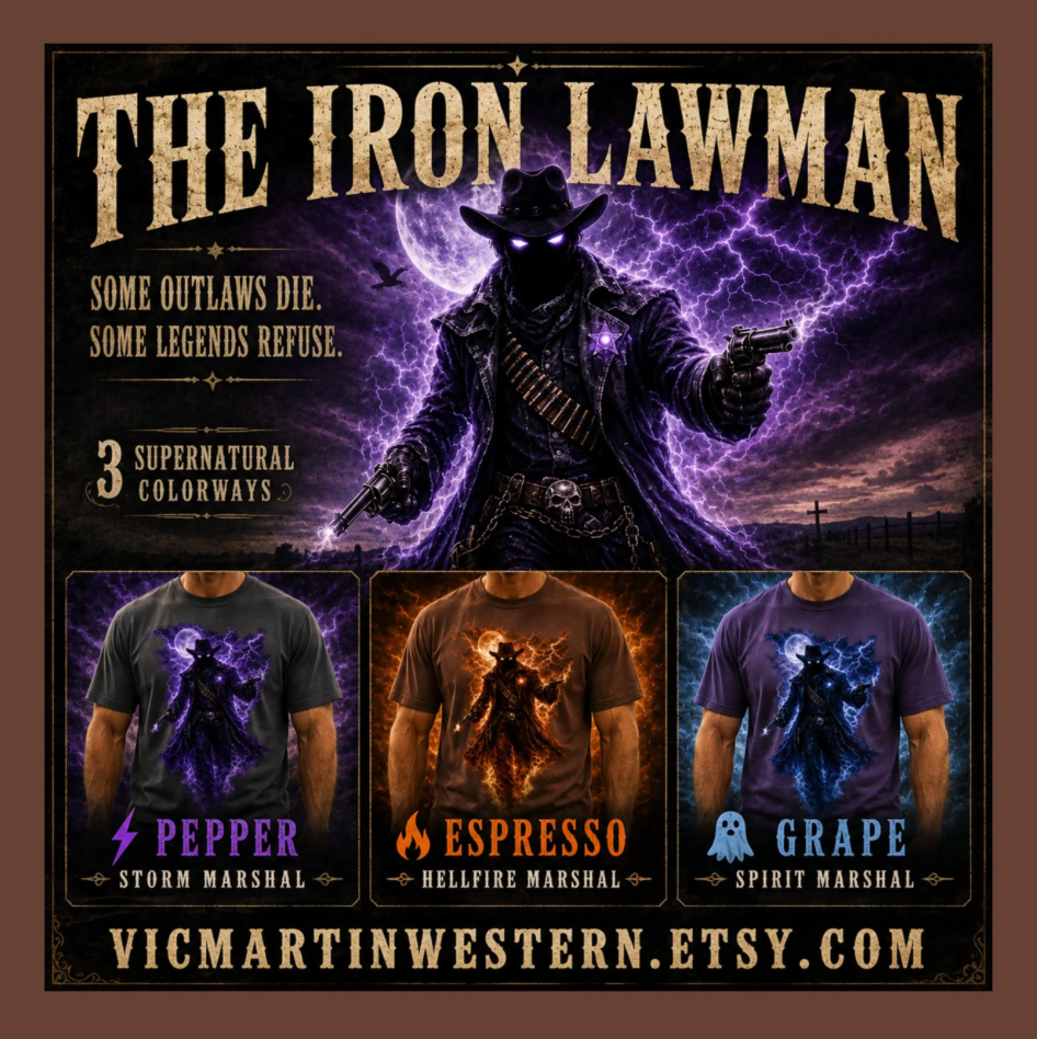 The Iron Lawman supernatural western shirt scroll stopper